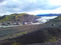 À l'approche du Solheimajökull À l'approche du Solheimajökull