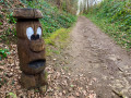 Adorables personnages sur le sentier du sculpteur Dominique Gilis. Adorables personnages sur le sentier du sculpteur Dominique Gilis.