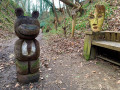Adorables personnages sur le sentier du sculpteur Dominique Gilis. Adorables personnages sur le sentier du sculpteur Dominique Gilis.