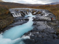 Les trois cascades : Hlauptungufoss, Midfoss et Bruarfoss Les trois cascades : Hlauptungufoss, Midfoss et Bruarfoss