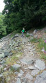 Passage dans les éboulis Passage dans les éboulis